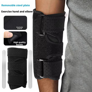 Factory <strong>Custom</strong> Logo Adjustable Stabilizer With 2 Removable <strong>Splints</strong> for Padel Elbow Brace Strap - Product Image 5
