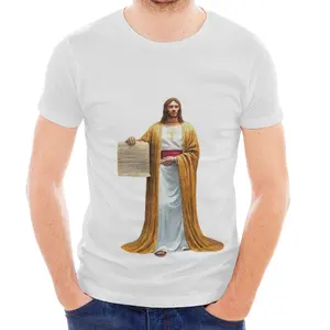 Personalizado impresso jesus roupas verdadeira religião homens camisas cristãs Alta qualidade sublimada jesus/fé impresso T-shirt