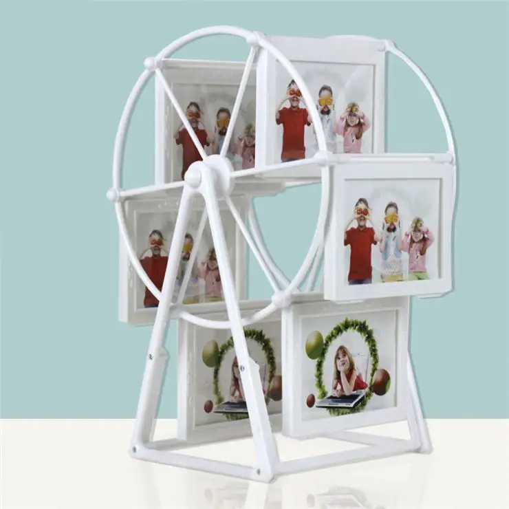 Best Selling Witte Kleur Creative Baby Roterende Ferris Draaiende Windmolen Wiel Fotolijst Voor Bruiloft Verjaardagscadeau