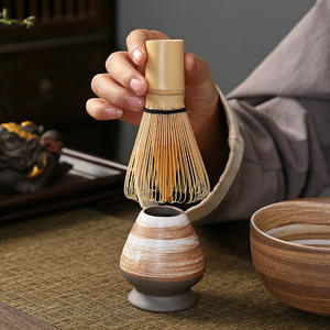 แปรงตีชาแบบขายส่ง แปรงมัทฉะ 100 ชุด 80 ชิ้น แบบหลายง่าม จางซุย หวายธรรมชาติ ด้ามยาว แปรงตีชาไม้ไผ่ จื่อจู - Product Image 5