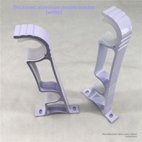 Asta per Tende in Stile Nordico, Lega di Alluminio Rinforzata, Montaggio Laterale, Doppio Supporto, Accessori