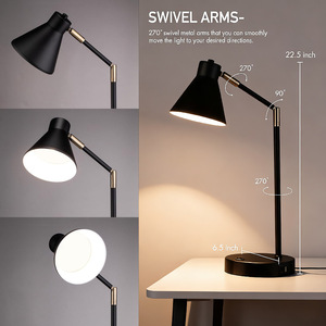 Modern Desk <b>Lamp</b> Touch Control E27 LED Flexible Neck Table <b>Lamp</b> For Study Reading Work Bedroom <b>Office</b> Use - Product Image 4