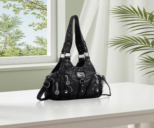 Bolso Tote Pequeño Estilo Angel Kiss para Mujer, con Cierre de Cremallera, Múltiples Bolsillos y Diseño Sólido - Product Image 1