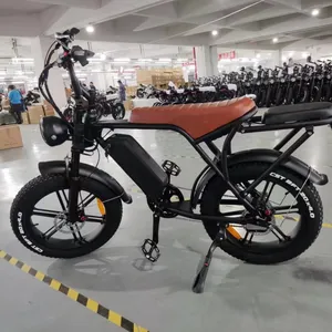 จักรยานไฟฟ้าล้อโตไฟฟ้า Ouxi V8 fatbike 250W 750W จักรยานไฟฟ้าไขมัน20นิ้วเบรคไฮดรอลิกออกแบบดั้งเดิม