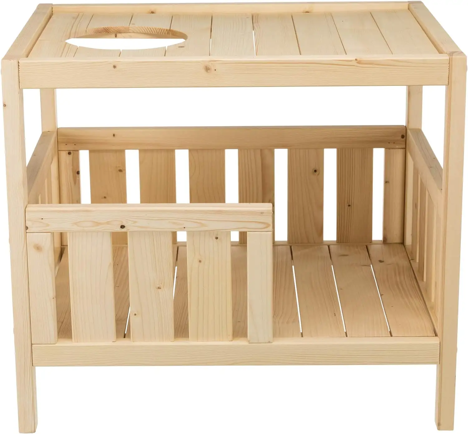 customized wholesale wooden pet house solid wood pet cages houses with Lounging Platform for cat dog