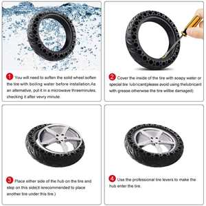 Xiao Mi Pro <span class=keywords><strong>M365</strong></span>-Pneu solide en nid d'abeille <span class=keywords><strong>pour</strong></span> scooter électrique tout-terrain, 25 pièces/lot-Nouvelle image EU Stock 8.5 pouces - Product Image 4