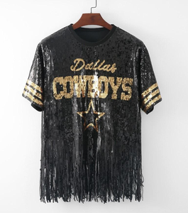 Nuova Maglia da Calcio Personalizzata <span class=keywords><strong>con</strong></span> <span class=keywords><strong>Paillettes</strong></span> per Donna, Maglia dei Saints <span class=keywords><strong>con</strong></span> Cinturino e Nappine in <span class=keywords><strong>Paillettes</strong></span> - Product Image 4