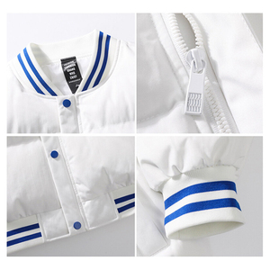 Veste d'hiver épaisse de haute qualité, style varsity, sans motif, personnalisable avec logo OEM, unisexe, pour homme. - Product Image 4