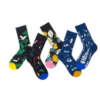 2024 Vente en gros de chaussettes personnalisées en coton unisexe pour hommes, à motifs animaux et dessins animés, style funky, colorées, originales et amusantes