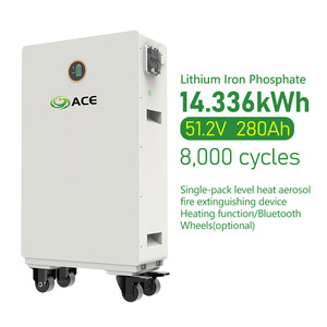 Batteria LiFePO4 Certificata ACE CEI 0-21, 51.2V 14.336kWh 280Ah, 8000 Cicli, per Accumulo Energia Solare, Approvazione MSDS CB <span class=keywords><strong>TCAR</strong></span>, Garanzia 10 Anni - Product Image 1