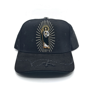 2025 en stock Sombreros al por mayor G5 personalizados de 5 paneles de gamuza con ala ancha, gorras deportivas con cierre a presión, gorras Chrome X Ct - Product Image 1