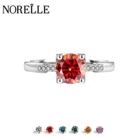 Bague en argent Moissanite à la mode pour femmes de 0.5 à 2 carats en forme de tête de bœuf 925 Sterling certifiée pour bague de fiançailles pour femmes