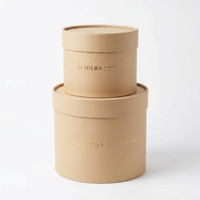 Boîte à fleurs ronde en papier personnalisée, boîte cadeau cylindrique en kraft de luxe