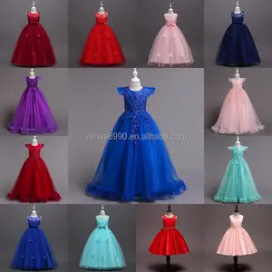 Factory Hot Selling Children's Dresses 5-14 Year Old Children's Dresses New Girl Embroidery Evening Party Princess Dresses