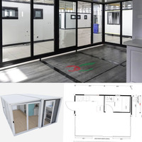 Cabine modulaire préfabriquée de structure en acier de 20 pieds