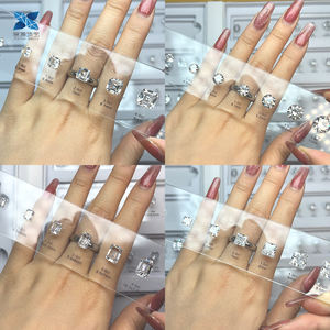 Graphiques de pierres précieuses personnalisées 5A Zircon cubique blanc Sets Forme ovale 0.5ct-5ct Size Diamond Chart Outil de comparaison <span class=keywords><strong>des</strong></span> tailles de diamants - Product Image 1