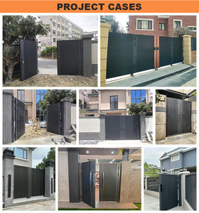 JHR Hochwertige Luxuriöse Schwarz Beschichtete Aluminium-Legierung Schiebe-Automatik-Villentor Modernes Design für Eingang Außenbereich Hof Einfahrt - Product Image 4