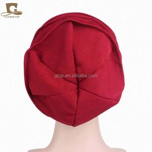 Nuevo Gorro de Moda para Mujer, Talla Única, Estilo Holgado, Tipo Snood, Gorro para Quimioterapia, Turbante, Color Sólido, para Dormir, de Algodón y Poliéster - Product Image 5