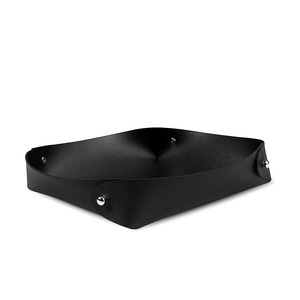 Bandeja de almacenamiento plegable simple de cuero PU para acampar al aire libre, picnics y artículos diversos; adecuada para el hogar y el coche. - Product Image 2