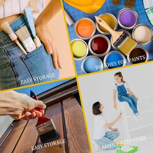 <span class=keywords><strong>Pinceau</strong></span> de <span class=keywords><strong>peinture</strong></span> professionnel de vente directe d'usine de 1 à 8 pouces avec manche en bois - Product Image 6