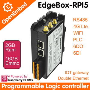4G LTE WiFi อีเธอร์เน็ตคู่ RS485 GNSS GPS อุตสาหกรรม lorawan IOT GATEWAY ควบคุมการเขียนโปรแกรมแบบมีรหัสราสเบอร์รี่ Pi PLC - Product Image 1