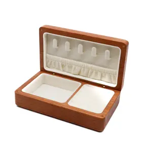 मातृ दिवस के लिए उत्कृष्ट गुणवत्ता और सुरुचिपूर्ण चेरी लकड़ी के आभूषण पैकेजिंग बॉक्स