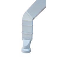 Ventilation blanche de qualité personnalisée raccords de conduits plats en PVC tuyau plat conduit d'air rectangulaire en plastique