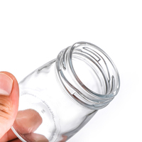NCJ009 Custom clear Cute Shape Fruit Jam Glass Jar with Twist off Metal Lid