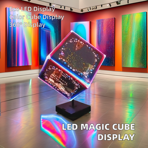 P2.5屋内デジタル<span class=keywords><strong>LED</strong></span>キューブビデオ時計広告壁パネルIP65透明3Dスクリーンディスプレイ内蔵エレベーター教育 - Product Image 6