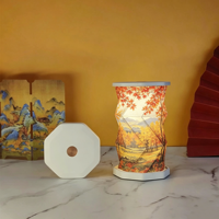 Lampe de chevet rechargeable personnalisée, lanternes en papier pliables décoratives pour la maison avec lumière d'ambiance, veilleuse pour chambre à coucher