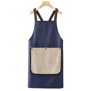 <span class=keywords><strong>Tablier</strong></span> rayé avec bretelles, épaissi, imperméable, résistant à l'huile, pour la cuisine, usage quotidien, adulte, unisexe, toutes saisons - Product Image 1