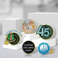 Badge en émail rond personnalisé, logo en émail cloisonné, pour cadeau, décoration d'uniforme