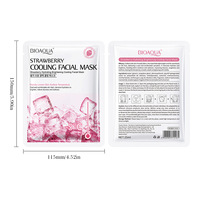 Masque facial hydratant et éclatant à la fraise, infusé de glace - Masque patch hydratant et illuminateur pour la peau, vente en gros