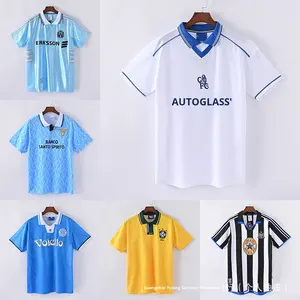 कस्टम उच्च गुणवत्ता वाले पुरुषों की रेट्रो फुटबॉल जर्सी घर और दूर खिलाड़ी फुटबॉल खिलाड़ी - Product Image 4