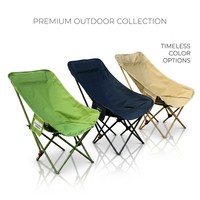 Chaise de pêche pliable confortable à dossier haut, beige sable, portable, robuste, en tissu Oxford 600D, avec poche latérale, OEM ODM