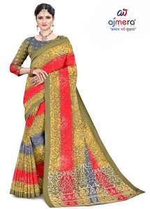 Luxury Cotton Sarees for Women Stylish Designer Sun Protection Quick Dry Comfortable Elegance Office Casual Party Festive Wear - Product Image 5