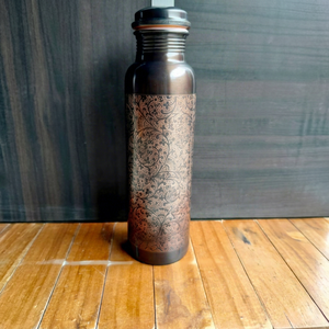 Wholesale Handmade Pure Copper <b>Bottle</b> Reusable Ayurvedic Travel <b>Bottle</b> For <b>Hot</b> Cold Drinks Custom Logo Engraving - Product Image 1