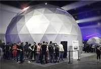 Écran de projection de dôme large immersif à 360 degrés Écran de projection hémisphérique Planétarium Musée
