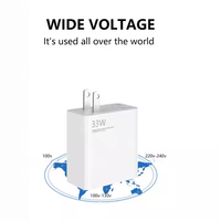 Pengisi Daya Cepat 33W Kualitas Original Adaptor Colokan US EU Pengisi Daya Perjalanan untuk Redmi Xiaomi HC44