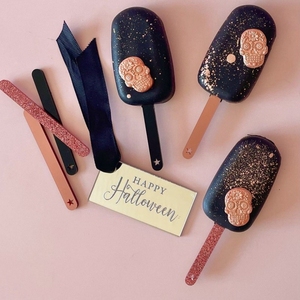 Hstyle Halloween Halloween Halloween Toppers Cupcake <span class=keywords><strong>specchio</strong></span> inciso torta picconi decorazione Cupcake Halloween felice oggetti di scena PQ195 - Product Image 5