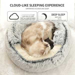 Pet Plush <b>Nest</b> Crystal Plush Dog Warm Half Pack Cat <b>Nest</b> Deep Sleep Long Plush Cat <b>Nest</b> Dog <b>Nest</b> Cross Border Wholesale - Product Image 4