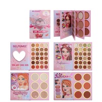 Palette multifonction 78 couleurs de fards à paupières minéraux imperméables, nacrés, pailletés, illuminateurs, blush et contouring, pour carnations claires et foncées, en gros