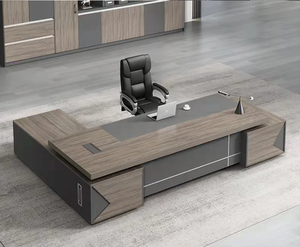 Escritorio de oficina schreibtisch, juego de mesa y silla de jefe ejecutivo, escritorio en forma de L, muebles de oficina comercial, escritorio, escritorio de oficina - Product Image 2