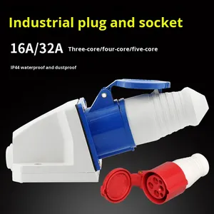 Công nghiệp 3-core 4-core 5-Lỗ ba pha 220V/380V không thấm nước hàng không cắm 16A/32A 3 cổng USB một đầu ra điện cắm - Product Image 2