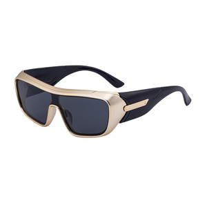 Lunettes de soleil de sport LH314, monture en plastique noir et métal, verres PC anti-UV400, coupe-vent, pour cyclisme en extérieur - Product Image 1