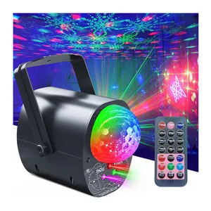 5V RGB taşınabilir ses kontrolü sihirli topu hareketli kafa ışık USB DJ disko KTV flaş açık sahne lazer ışığı