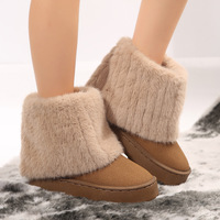 Bottes d'hiver pour femmes, grandes tailles, vente en gros directe d'usine, bottes épaisses et thermiques, design tendance