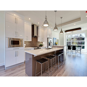 Welbom White High Gloss Custom Kitchen Cabinet Melamine Board Kitchen Cabinet Design Kitchen Furniture