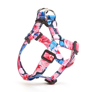 Conjunto de Arnés y Correa para Perro con Estampado Floral, Cierre de Hebilla Ajustable, Talla Pequeña, Estilo Moderno para Perros - Product Image 2