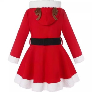 2025 inverno bambine Babbo Natale abito da principessa natale abiti con cappuccio con maniche lunghe per feste di Natale e costumi da film - Product Image 4